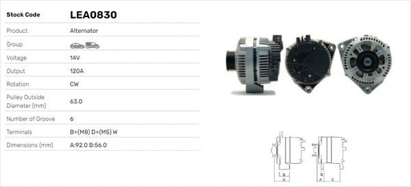 Alternateur LUSA LEA0830