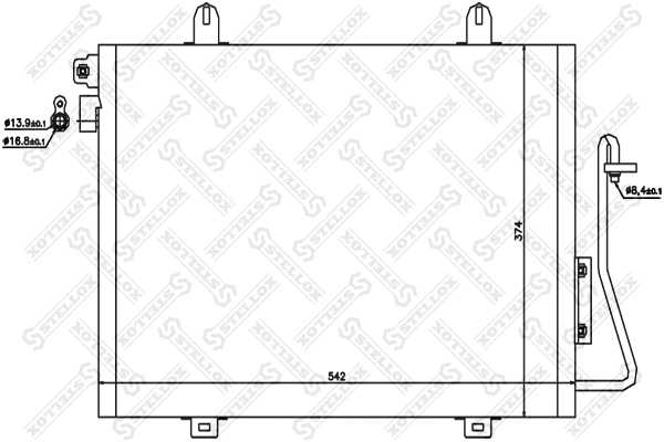 Condenseur, climatisation STELLOX 10-45175-SX