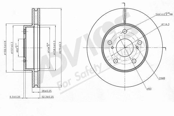 Disque de frein ADVICS-SEA A6F261