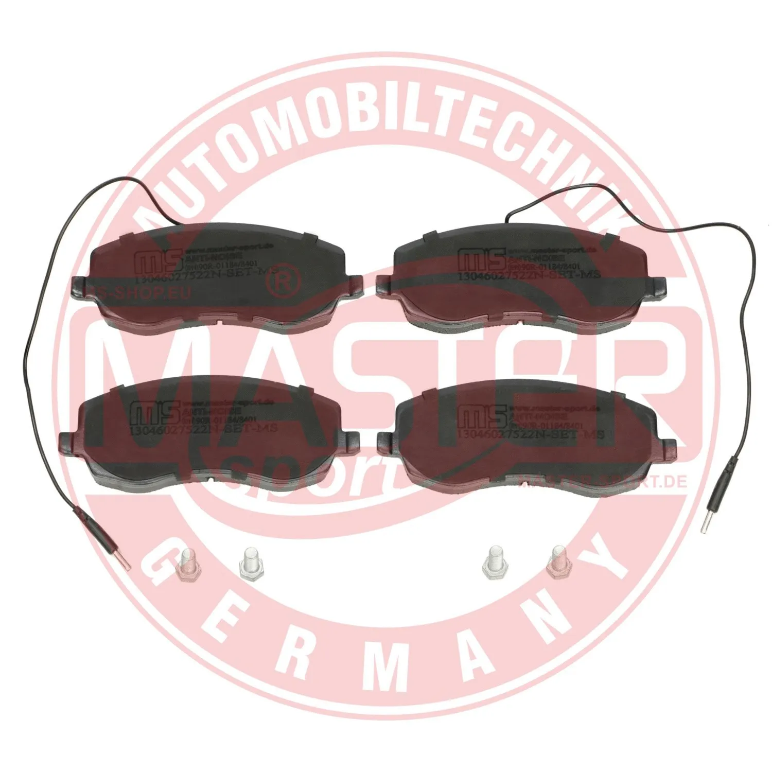 Kit de plaquettes de frein, frein à disque MASTER-SPORT GERMANY 13046027522N-SET-MS