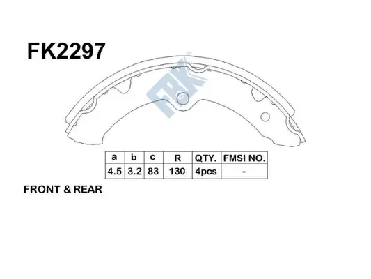 Jeu de mâchoires de frein FBK FK2297