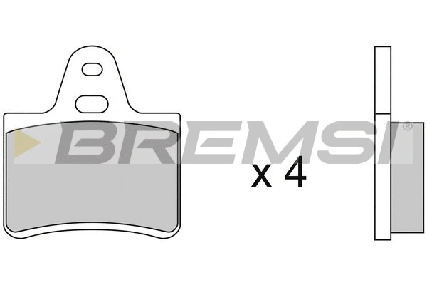 Kit de plaquettes de frein, frein à disque BREMSI BP2087