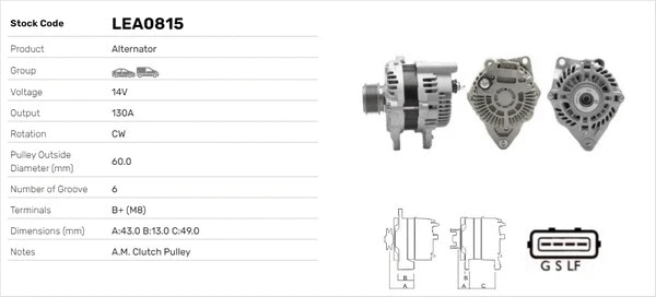 Alternateur LUSA LEA0815