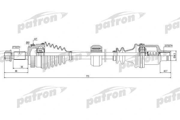 Arbre de transmission PATRON PDS0118