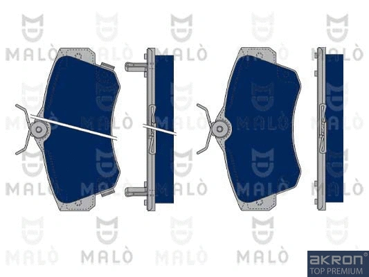 Kit de plaquettes de frein, frein à disque AKRON-MALÒ 1050138