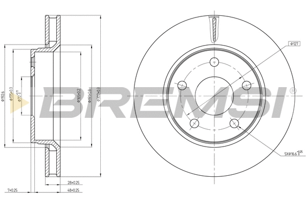 Disque de frein BREMSI CD8098V