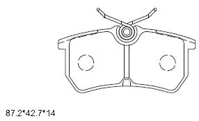 Kit de plaquettes de frein, frein à disque ASIMCO KD6512