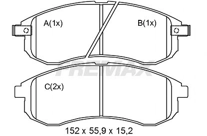 Kit de plaquettes de frein, frein à disque FREMAX FBP-2248