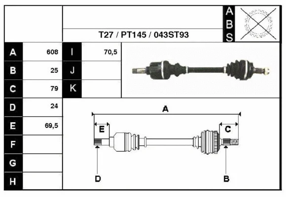 Arbre de transmission Technika 28043