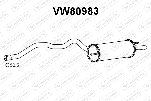 Silencieux arrière VENEPORTE VW80983