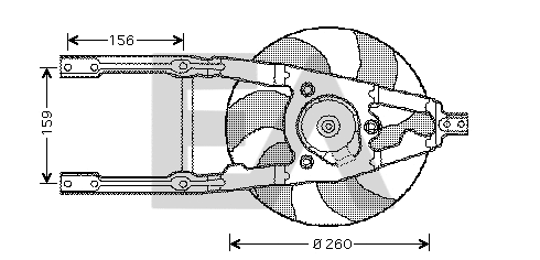 Ventilateur, refroidissement du moteur EACLIMA 33V25041