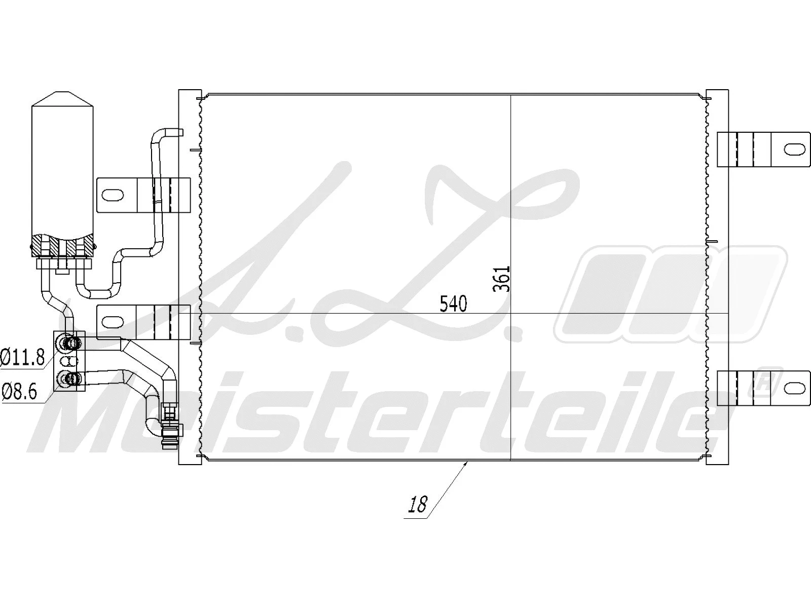 Condenseur, climatisation A.Z. Meisterteile AZMT-45-030-1448