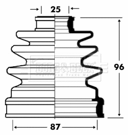 Jeu de joints-soufflets, arbre de commande BORG & BECK BCB2832