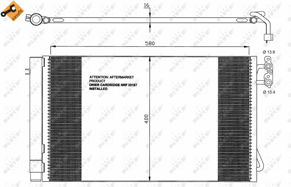 Condenseur, climatisation NRF 35743