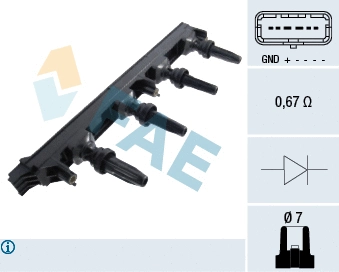 Bobine d'allumage FAE 80278