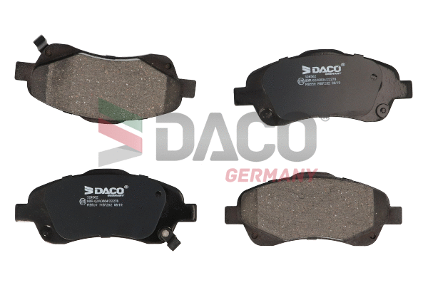 Kit de plaquettes de frein, frein à disque DACO Germany 324562