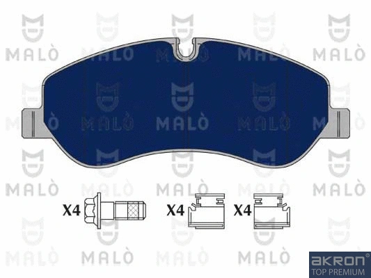 Kit de plaquettes de frein, frein à disque AKRON-MALÒ 1051161