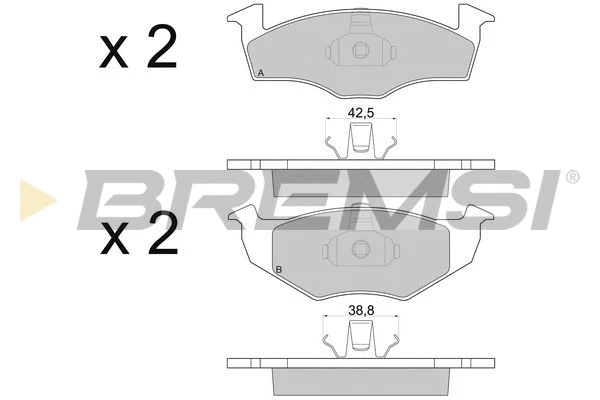 Kit de plaquettes de frein, frein à disque BREMSI BP2672