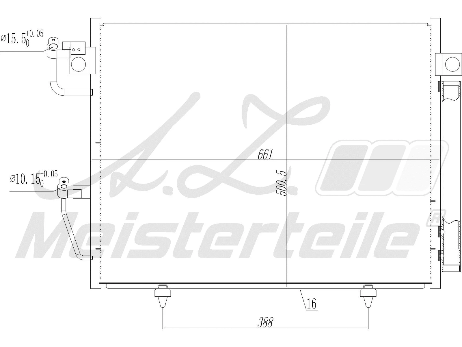 Condenseur, climatisation A.Z. Meisterteile AZMT-45-030-1549