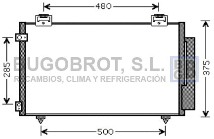 Condenseur, climatisation BUGOBROT 62-TO5487