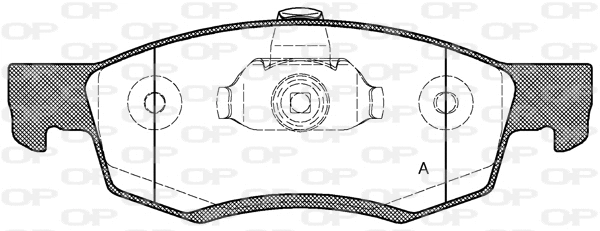 Kit de plaquettes de frein, frein à disque OPEN PARTS BPA0172.32