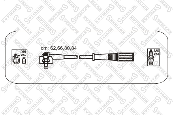 Kit de câbles d'allumage STELLOX 10-38115-SX