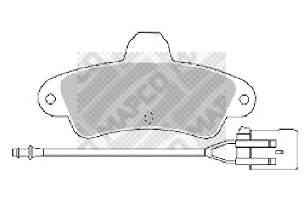Kit de plaquettes de frein, frein à disque MAPCO 6392