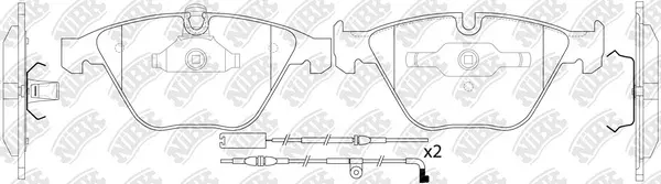 Kit de plaquettes de frein, frein à disque NiBK PN0222W