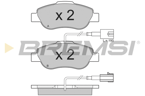 Kit de plaquettes de frein, frein à disque BREMSI BP3325