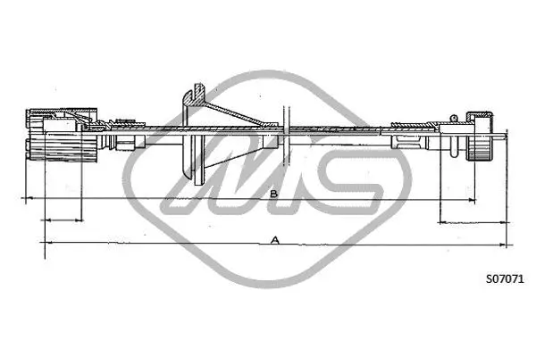 Câble flexible de commande de compteur Metalcaucho 81180