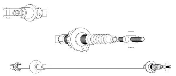 Tirette à câble, commande d'embrayage CEF CT01170