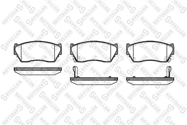 Kit de plaquettes de frein, frein à disque STELLOX 375 002-SX