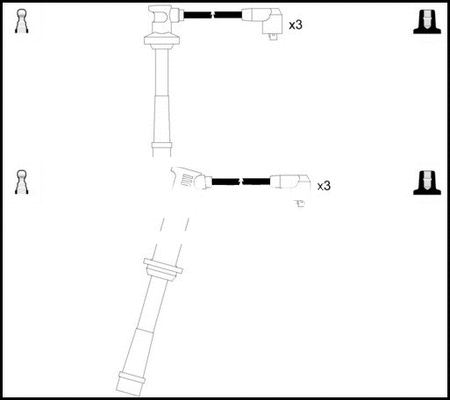 Kit de câbles d'allumage LEMARK HOES1205