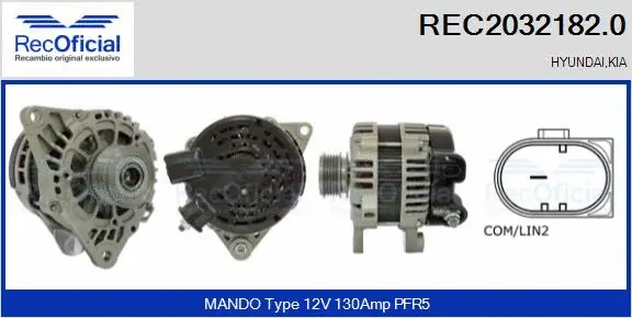 Alternateur RECOFICIAL REC2032182.0