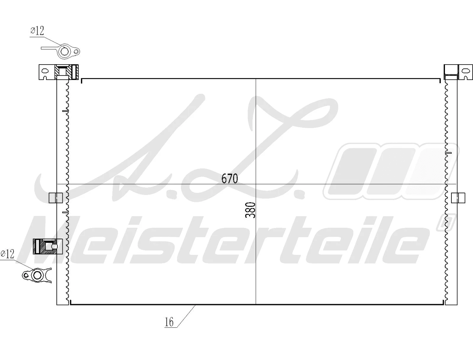 Condenseur, climatisation A.Z. Meisterteile AZMT-45-030-1118