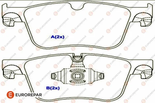 Kit de plaquettes de frein, frein à disque EUROREPAR 1686754980