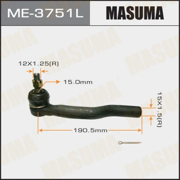 Rotule de barre de connexion MASUMA ME-3751L