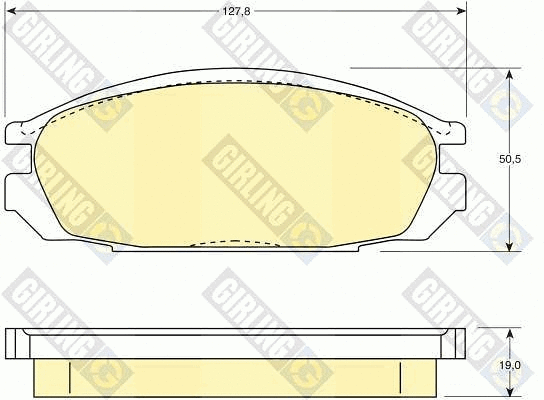 Kit de plaquettes de frein, frein à disque GIRLING 6107459