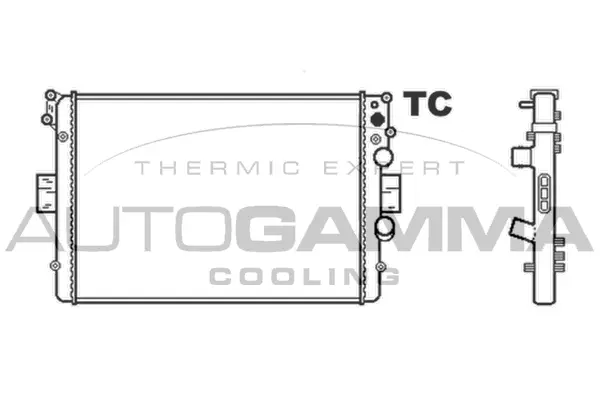 Radiateur, refroidissement du moteur AUTOGAMMA 403346