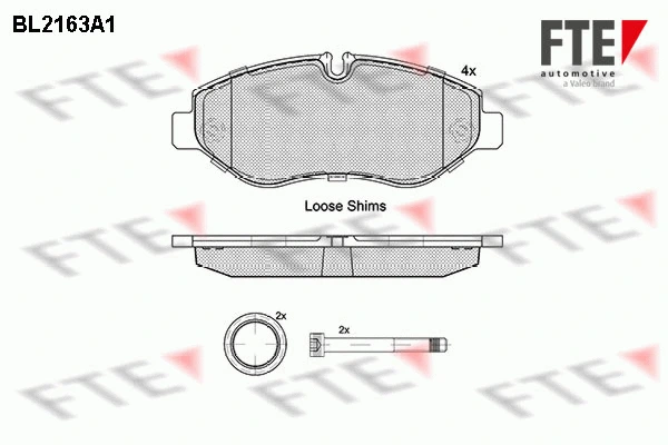 Kit de plaquettes de frein, frein à disque FTE 9010686
