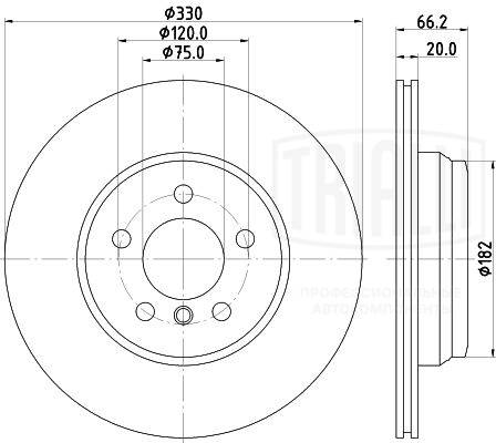 Disque de frein TRIALLI DF 190414