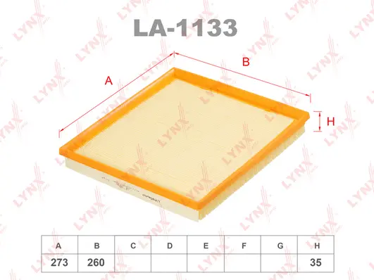 Filtre à air LYNXAUTO LA-1133