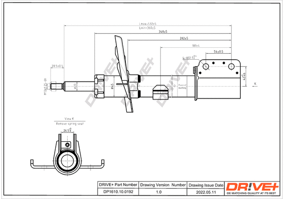 Amortisseur Dr!ve+ DP1610.10.0192