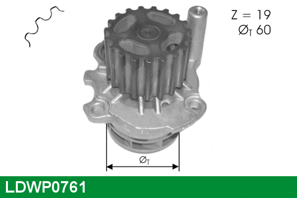 Pompe à eau, refroidissement du moteur LUCAS LDWP0761