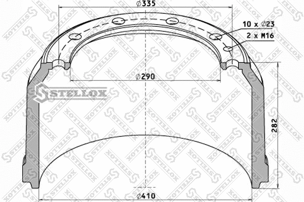 Tambour de frein STELLOX 85-00034-SX