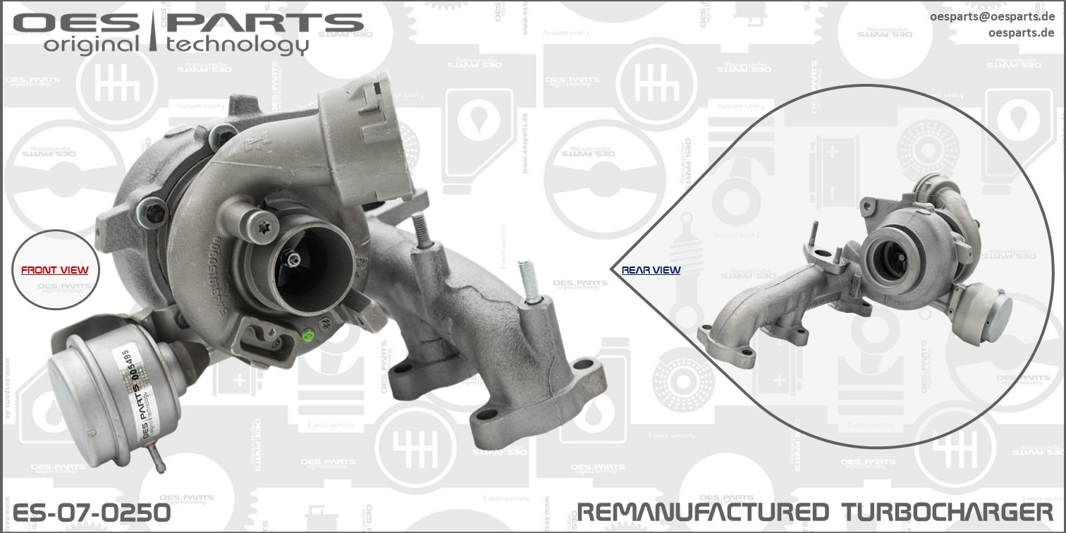Turbocompresseur, suralimentation OES PARTS ES-07-0250