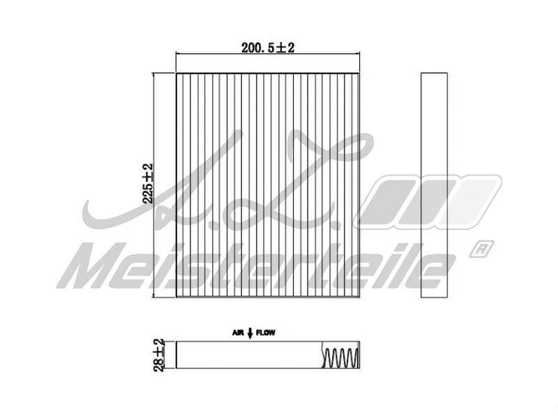Filtre, air de l'habitacle A.Z. Meisterteile AZMT-41-010-1511