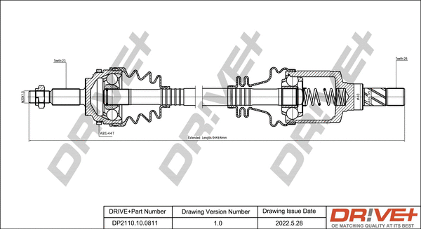 Arbre de transmission Dr!ve+ DP2110.10.0811