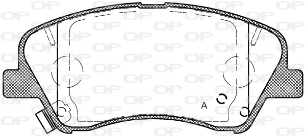 Kit de plaquettes de frein, frein à disque OPEN PARTS BPA1488.12