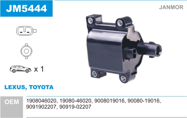 Bobine d'allumage JANMOR JM5444